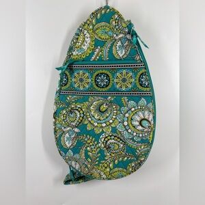 NWOT Vera Bradley Tennis Racket Sling Adjustable Backpack Crossbody Blue Green